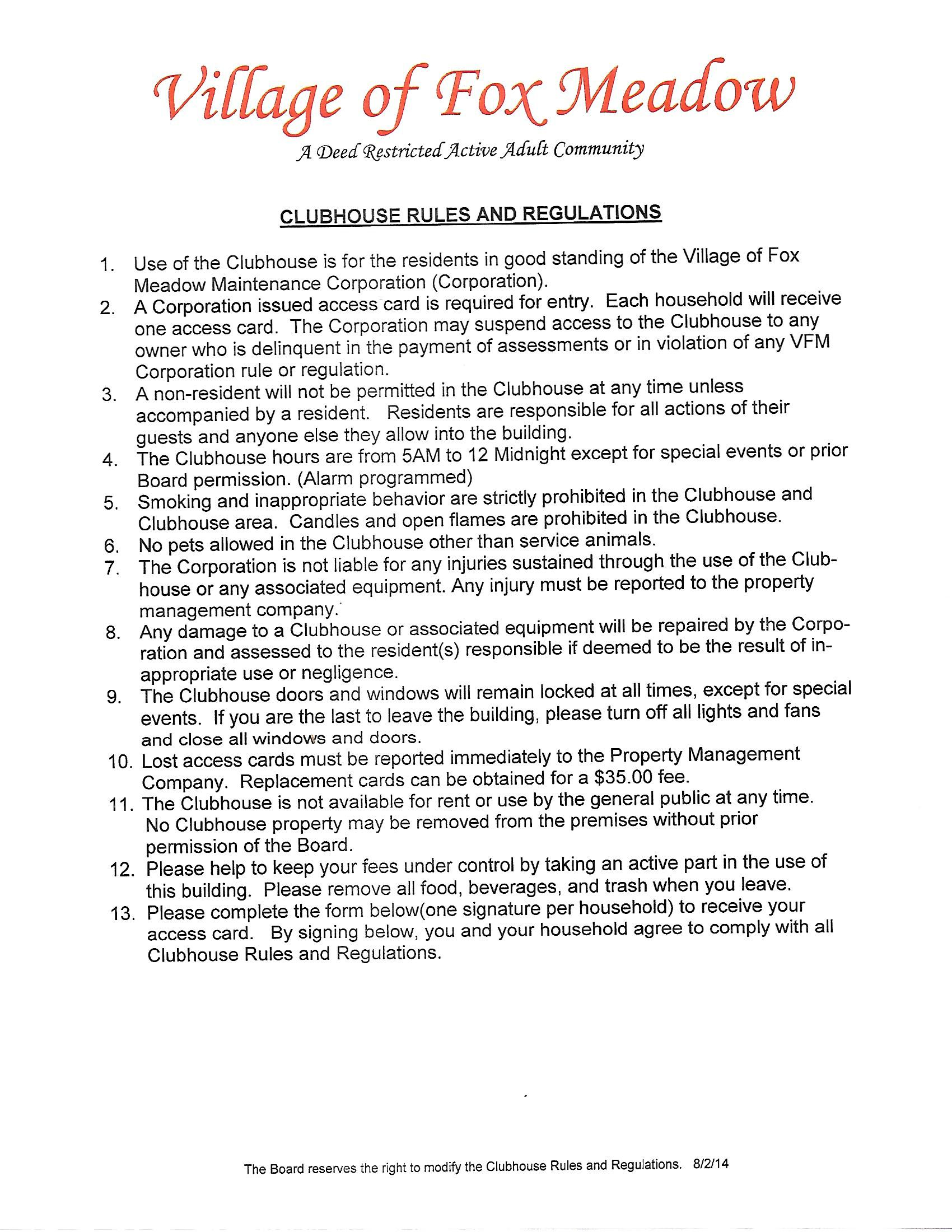 vfm-clubhouse-rules-and-regulations